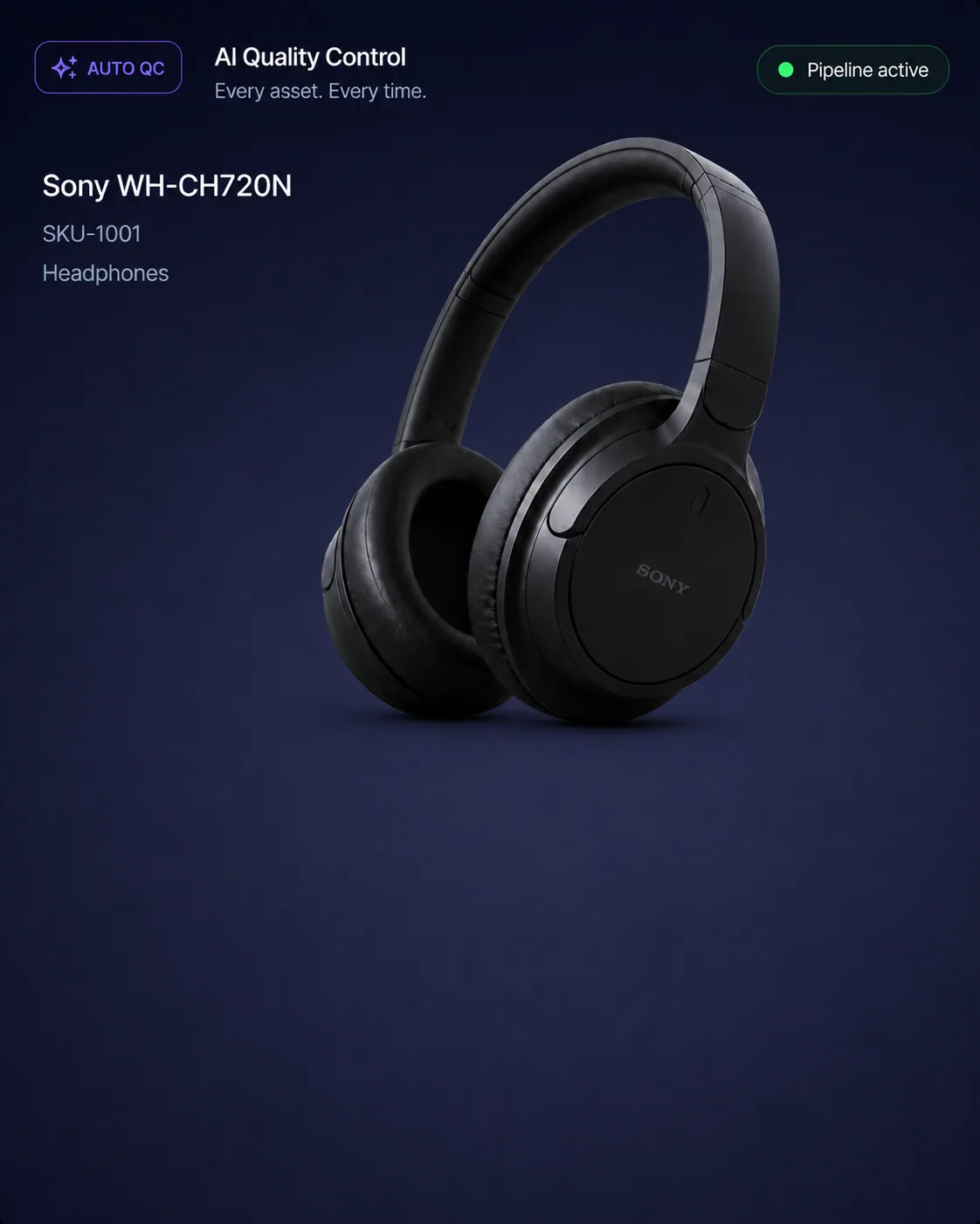 AI-validated asset preview — Aurora X1 headphones